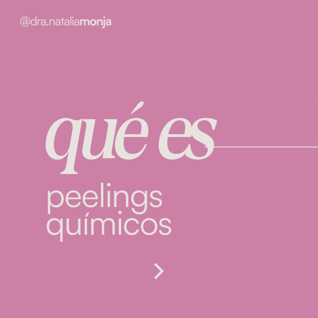infografía con el texto "qué es peelings químicos"